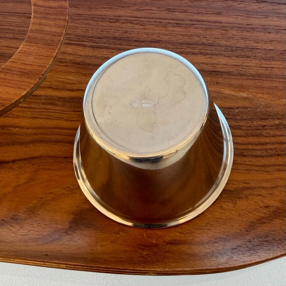 Teak Mid-Century Modern Serving Tray withStainless Steel Bowl • Charcuterie Tray - Picture 9 of 9